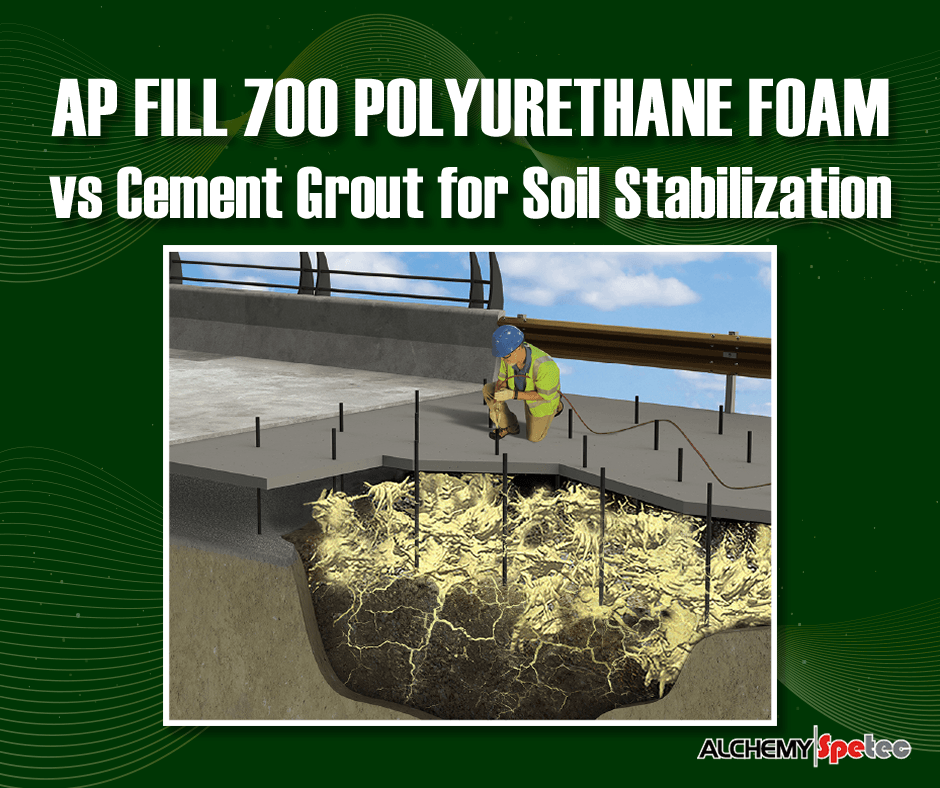 AP Fill 700 Polyurethane Foam Vs Cement Grout For Soil Stabilization